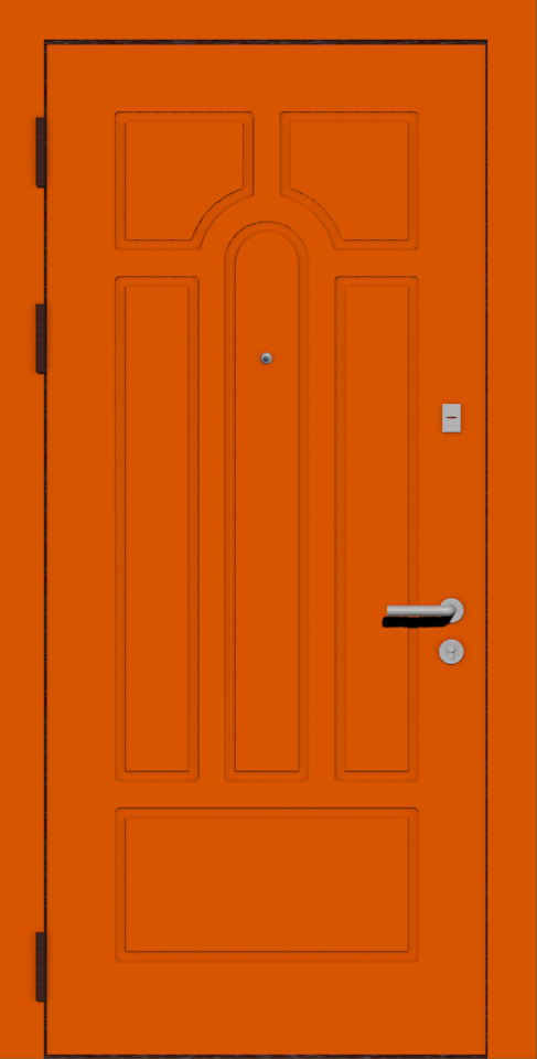 Дверная накладка оранжевая